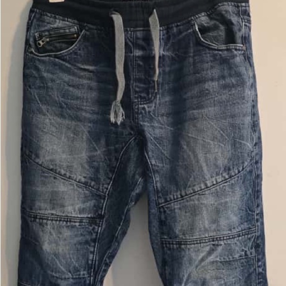 Men's Stylish Indigo Denim Jogger Pants - Picture 7 of 16